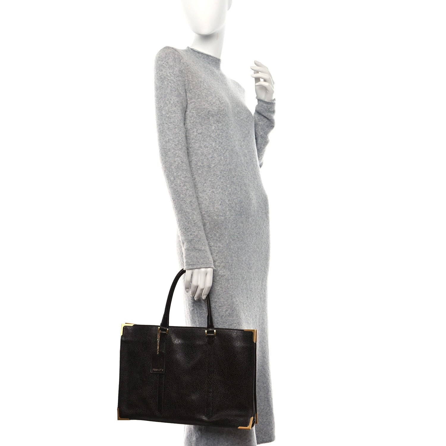 Fendi Dimpled Calfskin Classico No. 4 Tote Brown 2 of 9