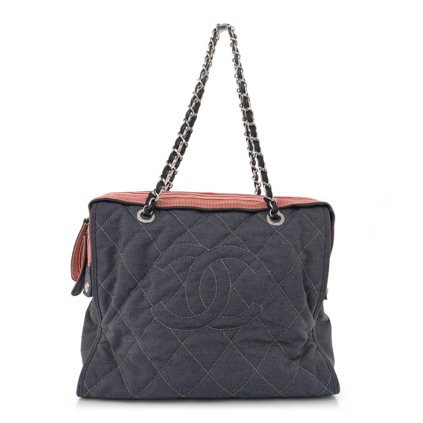 Denim Quilted CC Tote Bag Blue