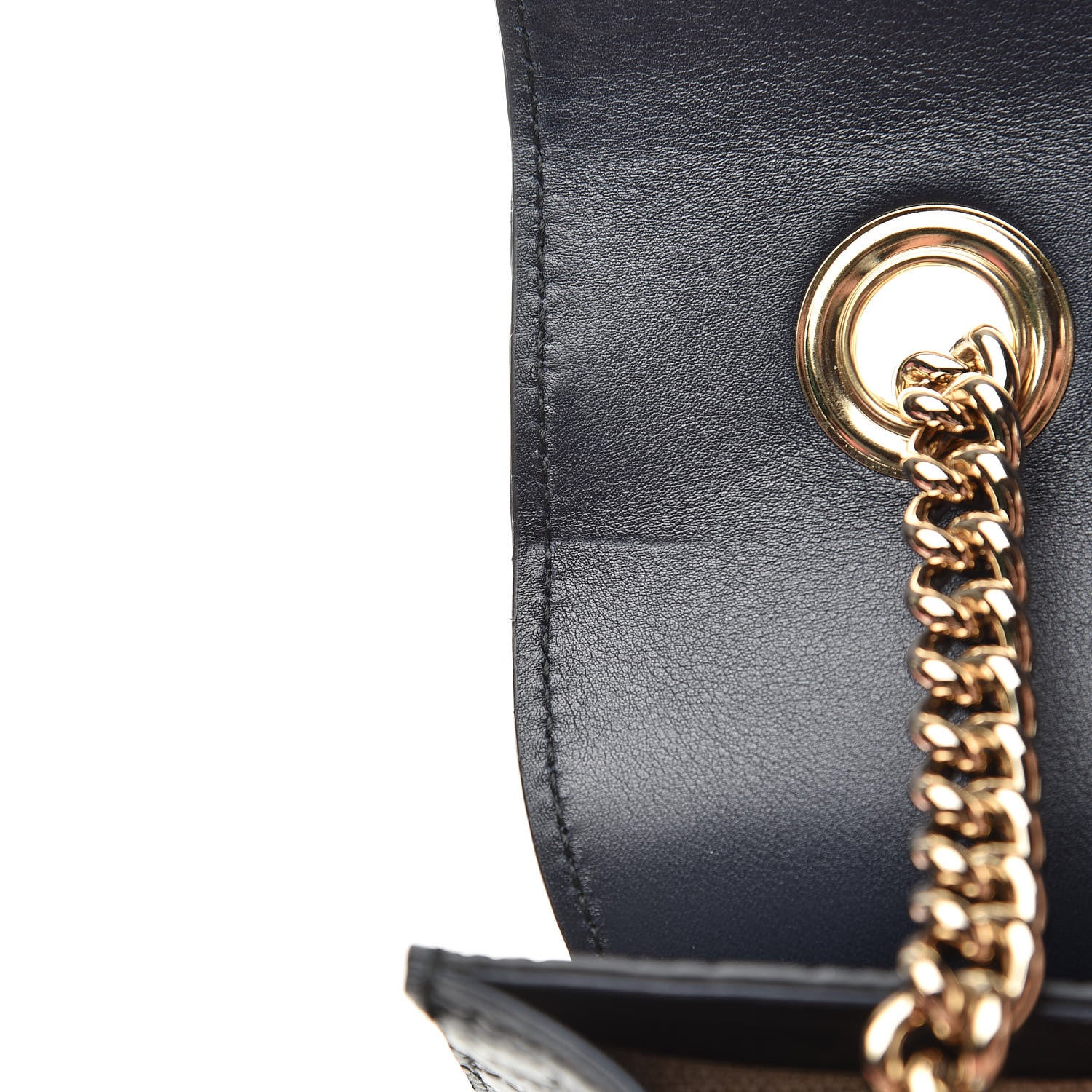 Gucci Soft Microguccissima Medium Emily Chain Shoulder Bag Blue 11 of 14