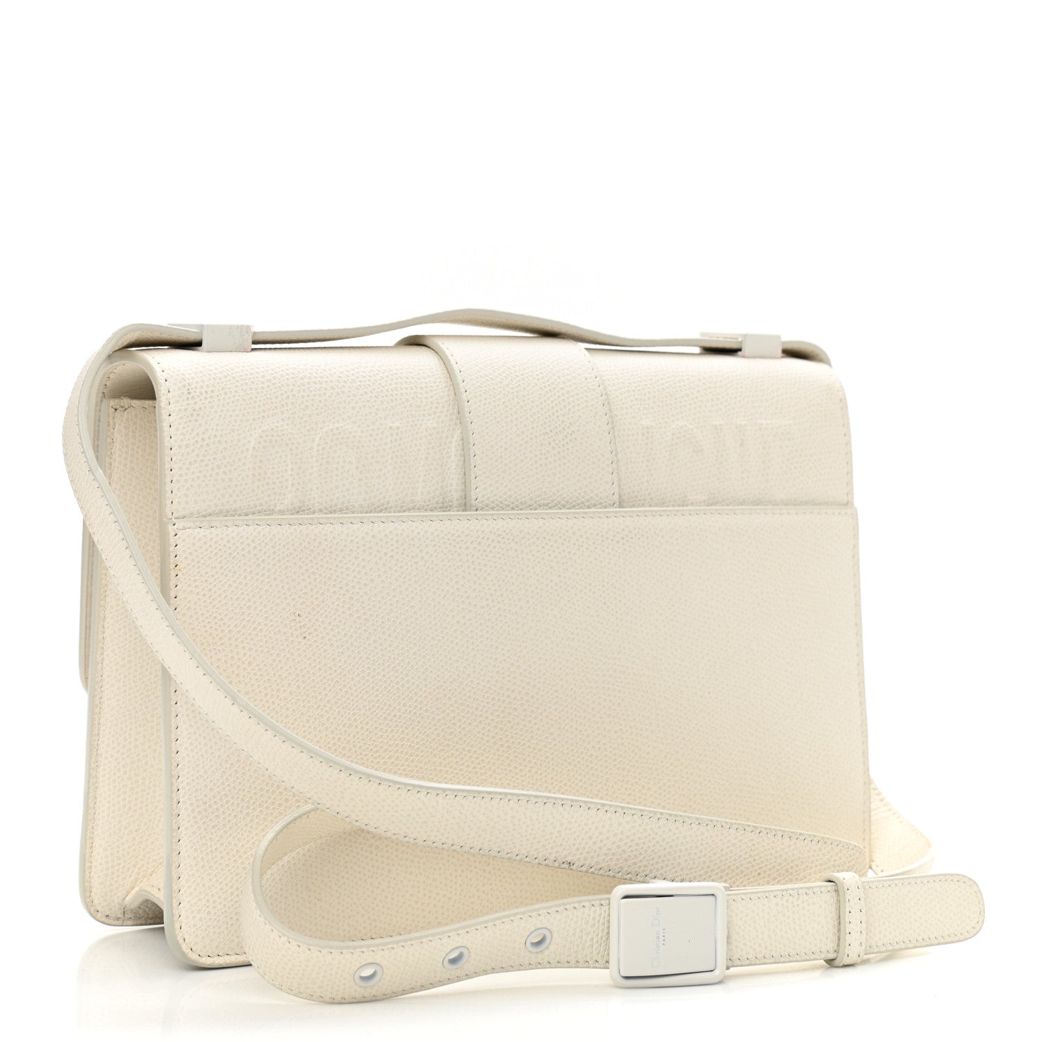 Christian Dior Ultra Matte Grained Calfskin 30 Montaigne Flap Bag White 2 of 11