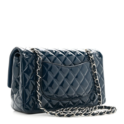 Chanel Patent Quilted Medium Double Flap Navy 3 of 13