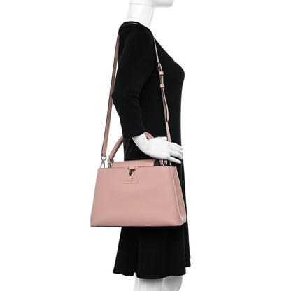 Louis Vuitton Taurillon Capucines PM Magnolia 2 of 9