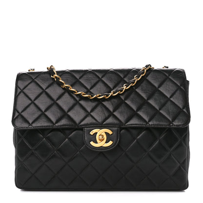 Chanel Lambskin Quilted XL Jumbo Single Flap Black 1 of 10