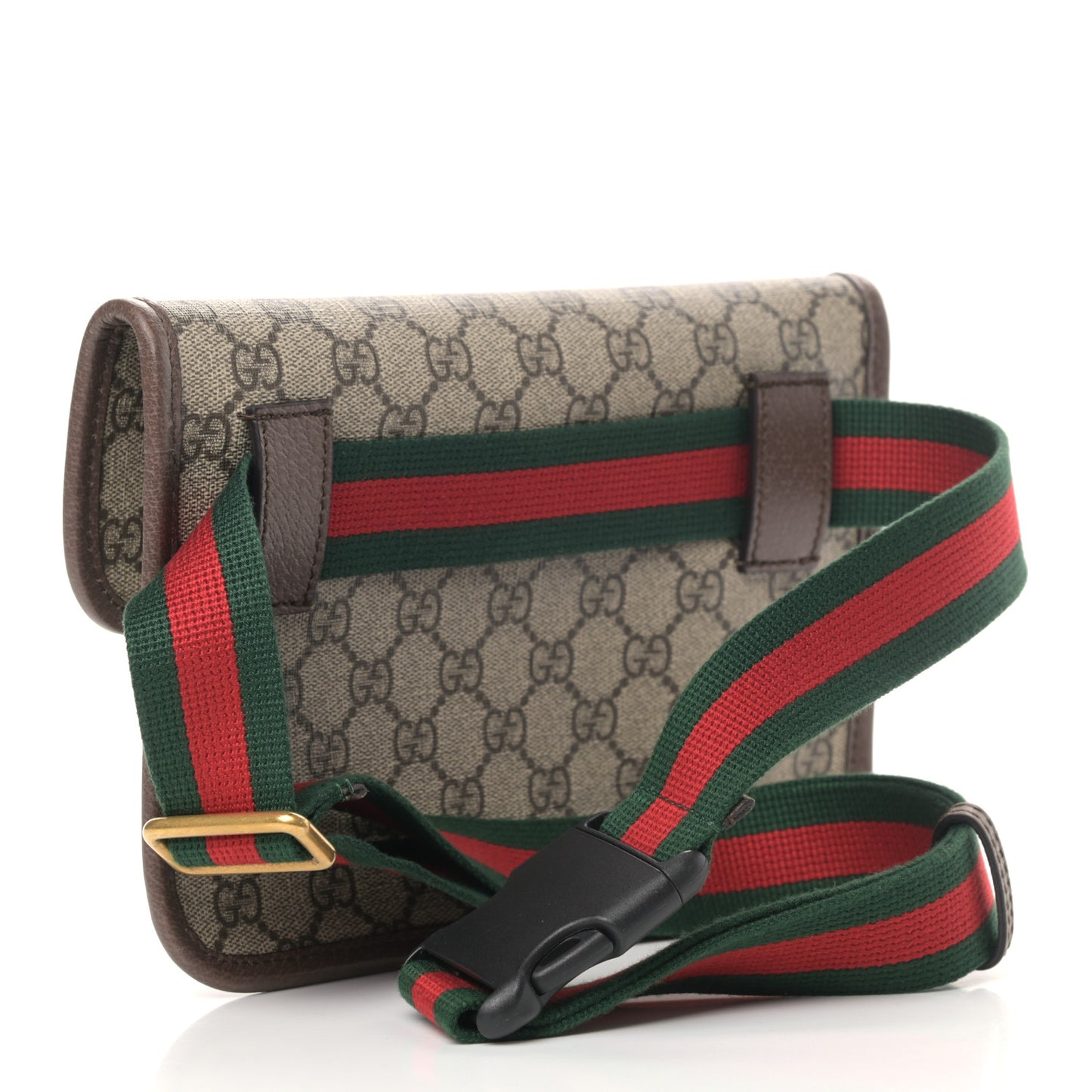 GG Supreme Monogram Neo Vintage Web Belt Bag Brown