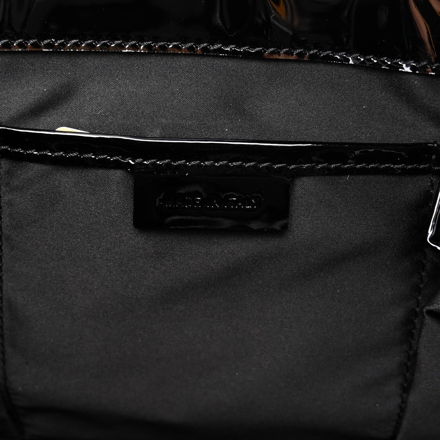 Patent Quilted Large Manor Tote Black