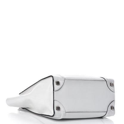 Celine Calfskin Micro Luggage White 4 of 12