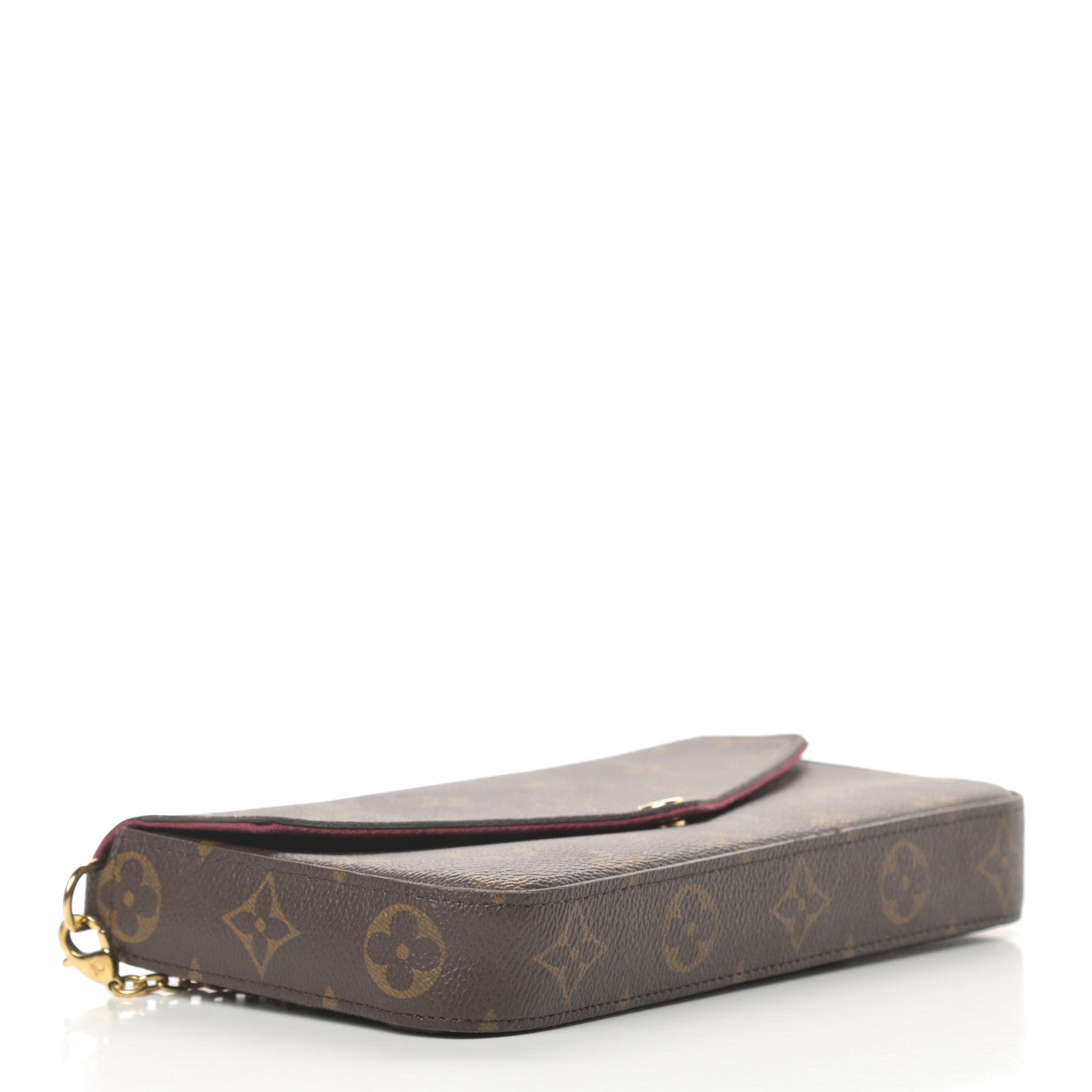 Louis Vuitton Monogram Pochette Felicie Chain Wallet Fuchsia 5 of 20