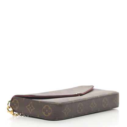 Louis Vuitton Monogram Pochette Felicie Chain Wallet Fuchsia 5 of 20