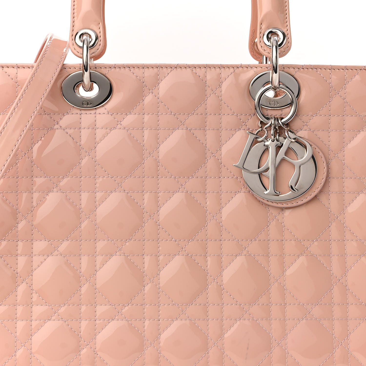 Christian Dior Patent Cannage Large Lady Dior Light Pink 8 of 12