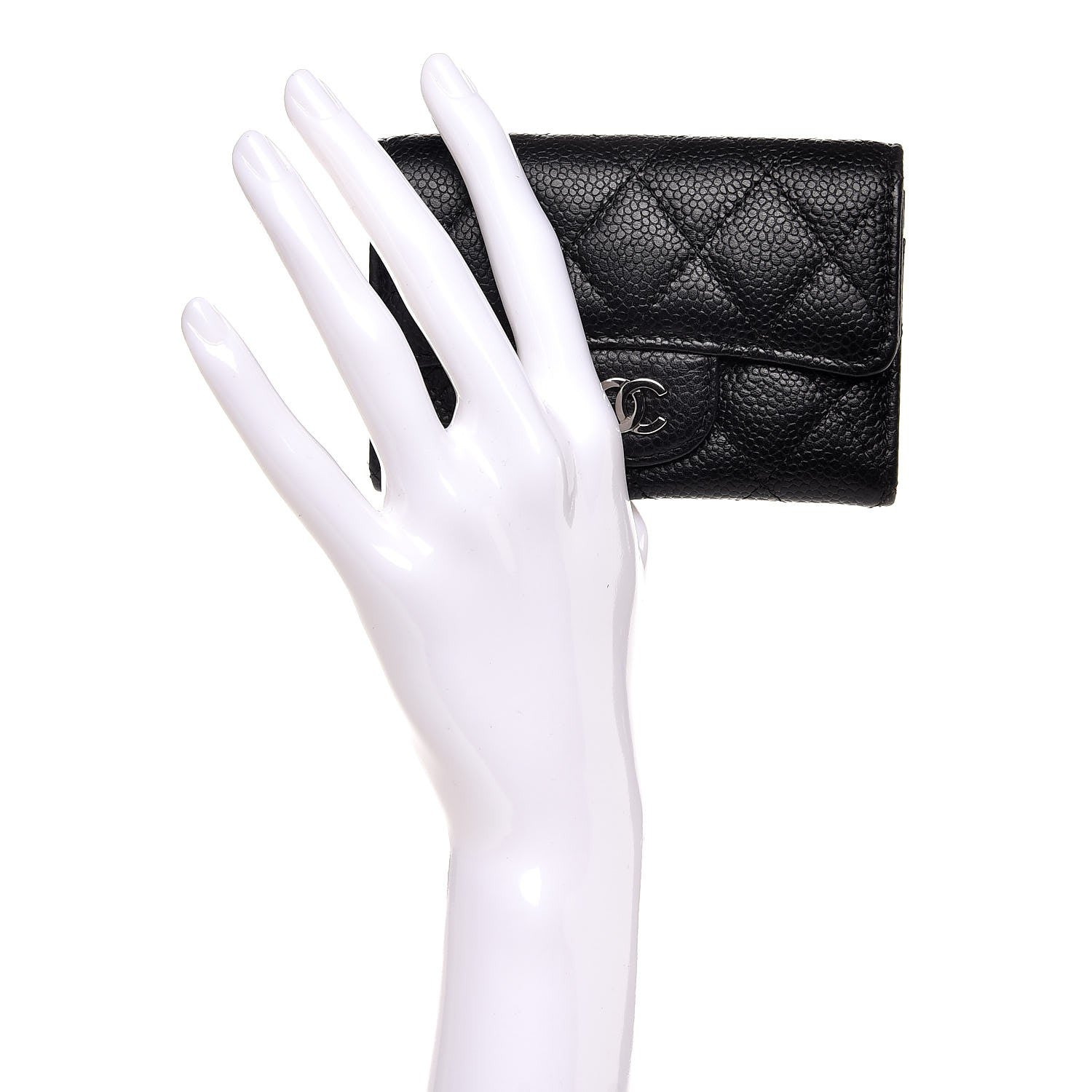 Chanel Caviar Quilted Flap Card Holder Black 2 of 8