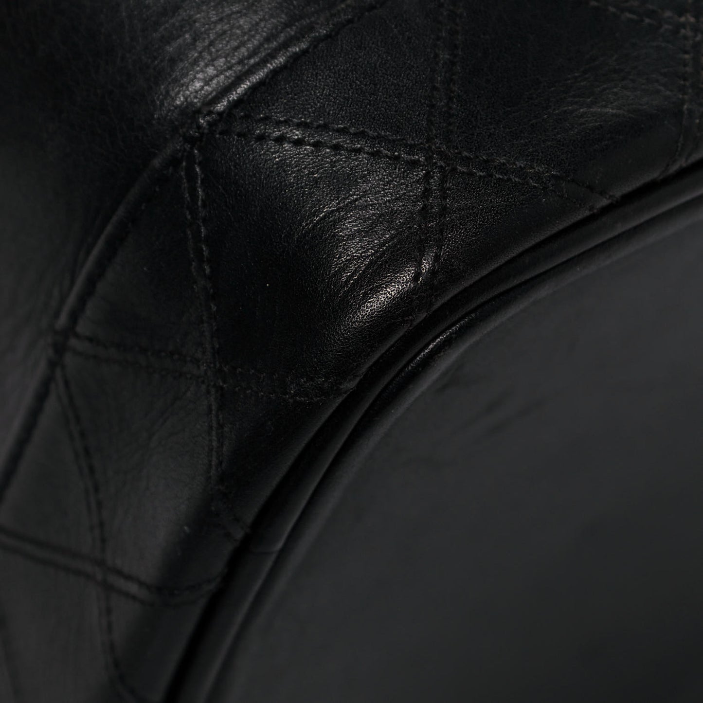 Lambskin Vanity Cosmetic Case Black