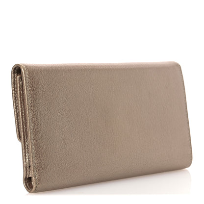 Chanel Metallic Goatskin Large Flap Wallet Gold 3 of 11