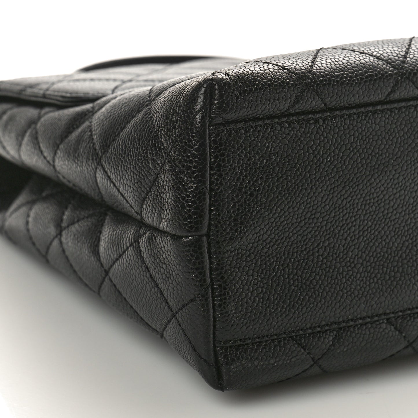 Caviar Quilted Jumbo Kelly Flap Black