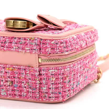 Chanel Tweed Quilted Medium CC Filigree Vanity Case Pink 10 of 11