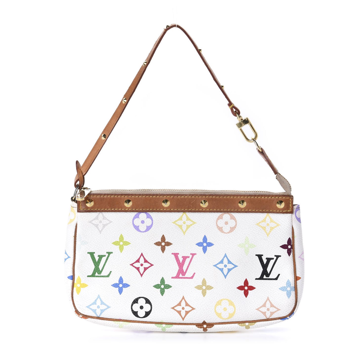 Monogram Multicolor Pochette Accessories White