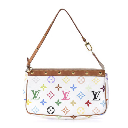 Louis Vuitton Monogram Multicolor Pochette Accessories White 1 of 9