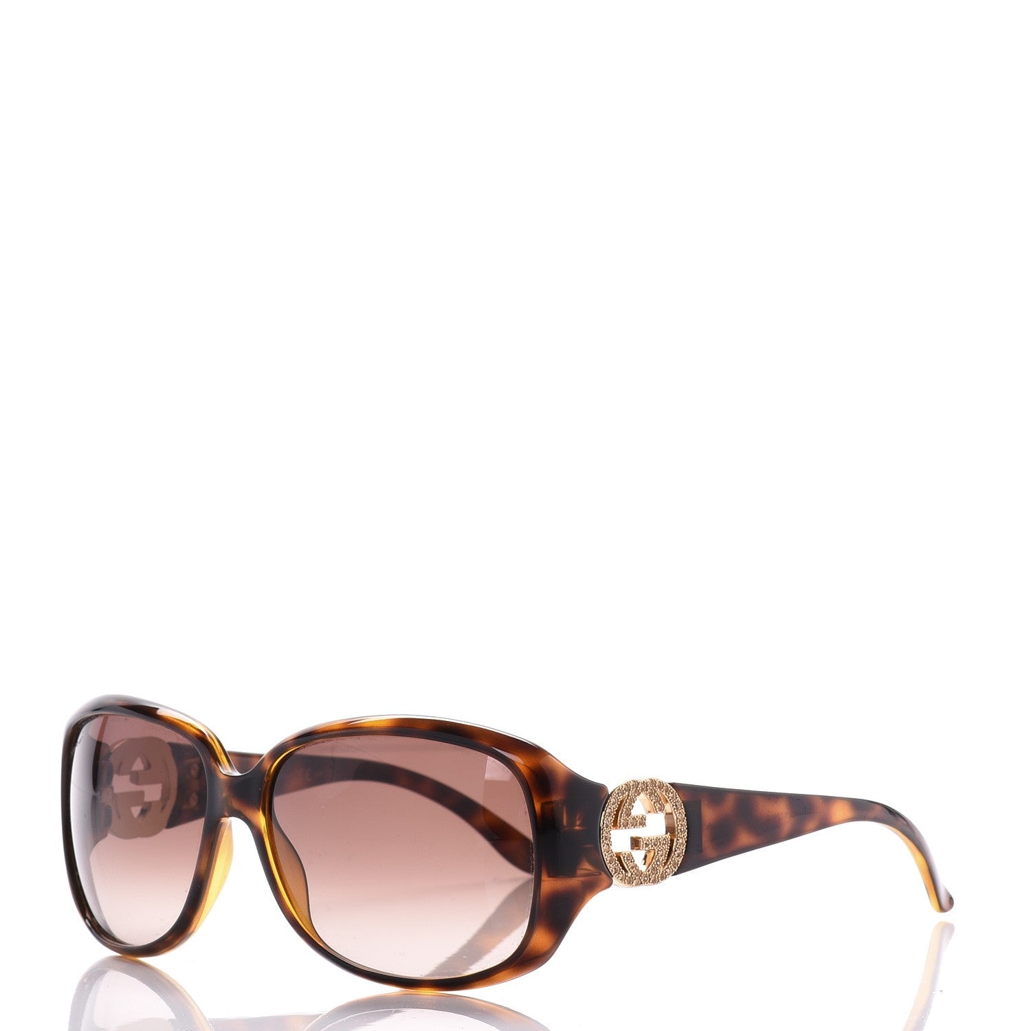 Gucci Crystal GG Sunglasses 3578/S Tortoise 1 of 7