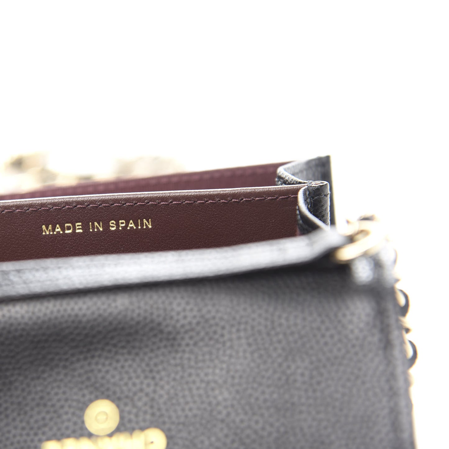 Caviar Quilted Flap Card Holder On Chain Black
