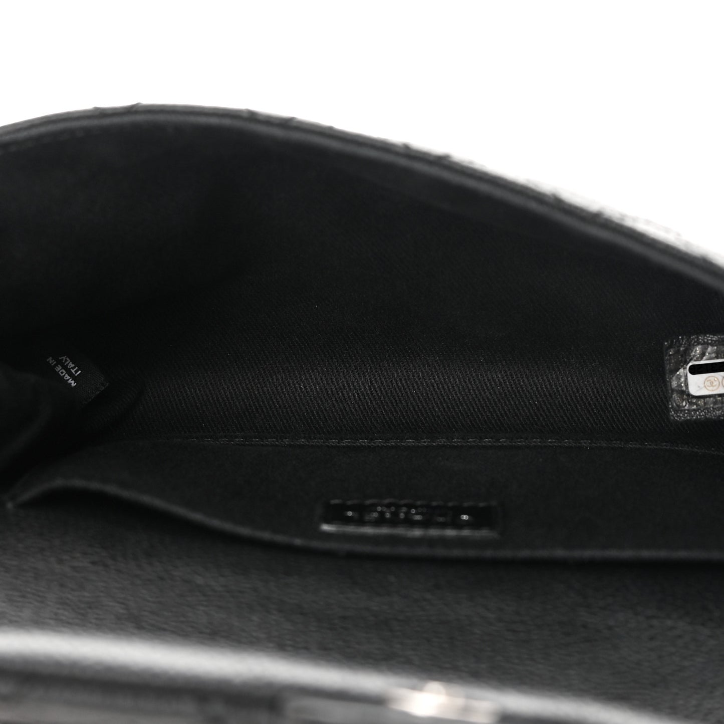 Grained Calfskin Quilted 2.55 Reissue Flap Belt Bag Clutch Black