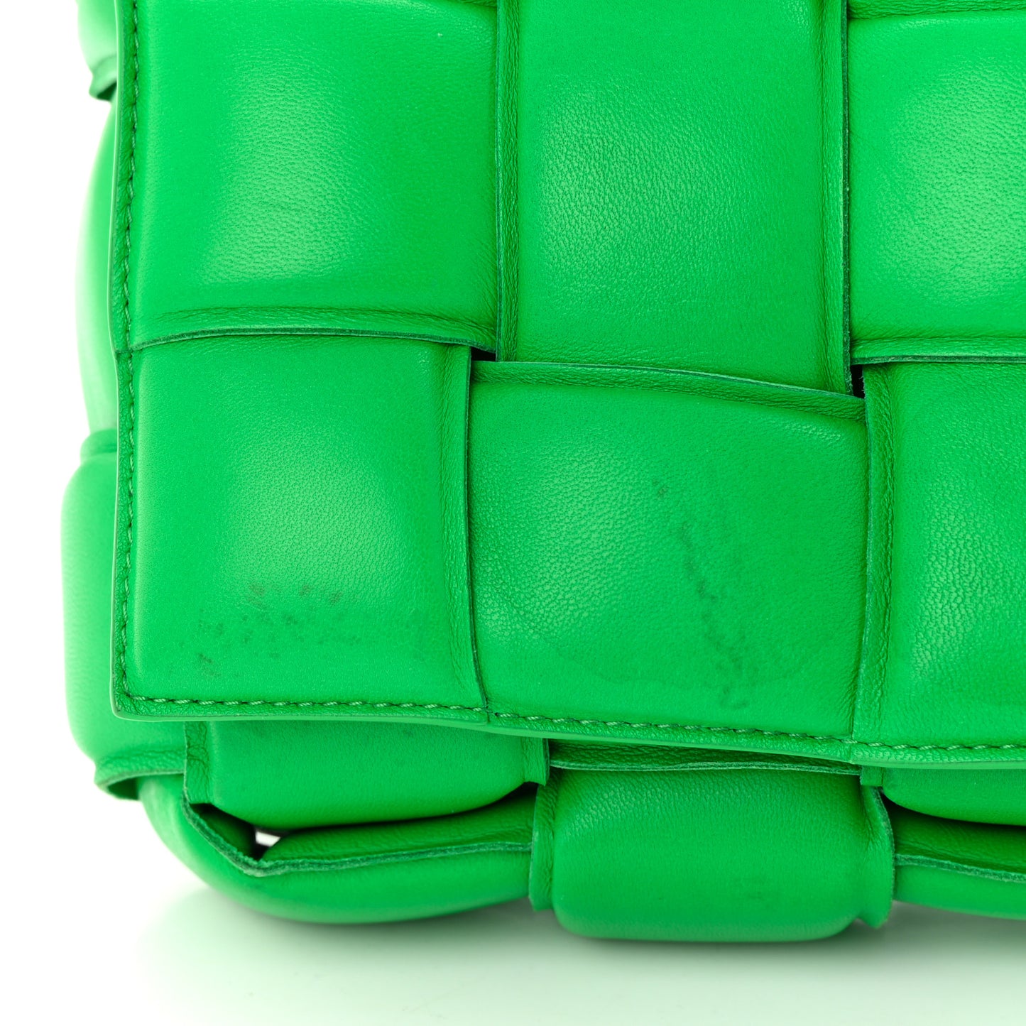 Nappa Maxi Intreccio Padded Cassette Crossbody Bag Parakeet