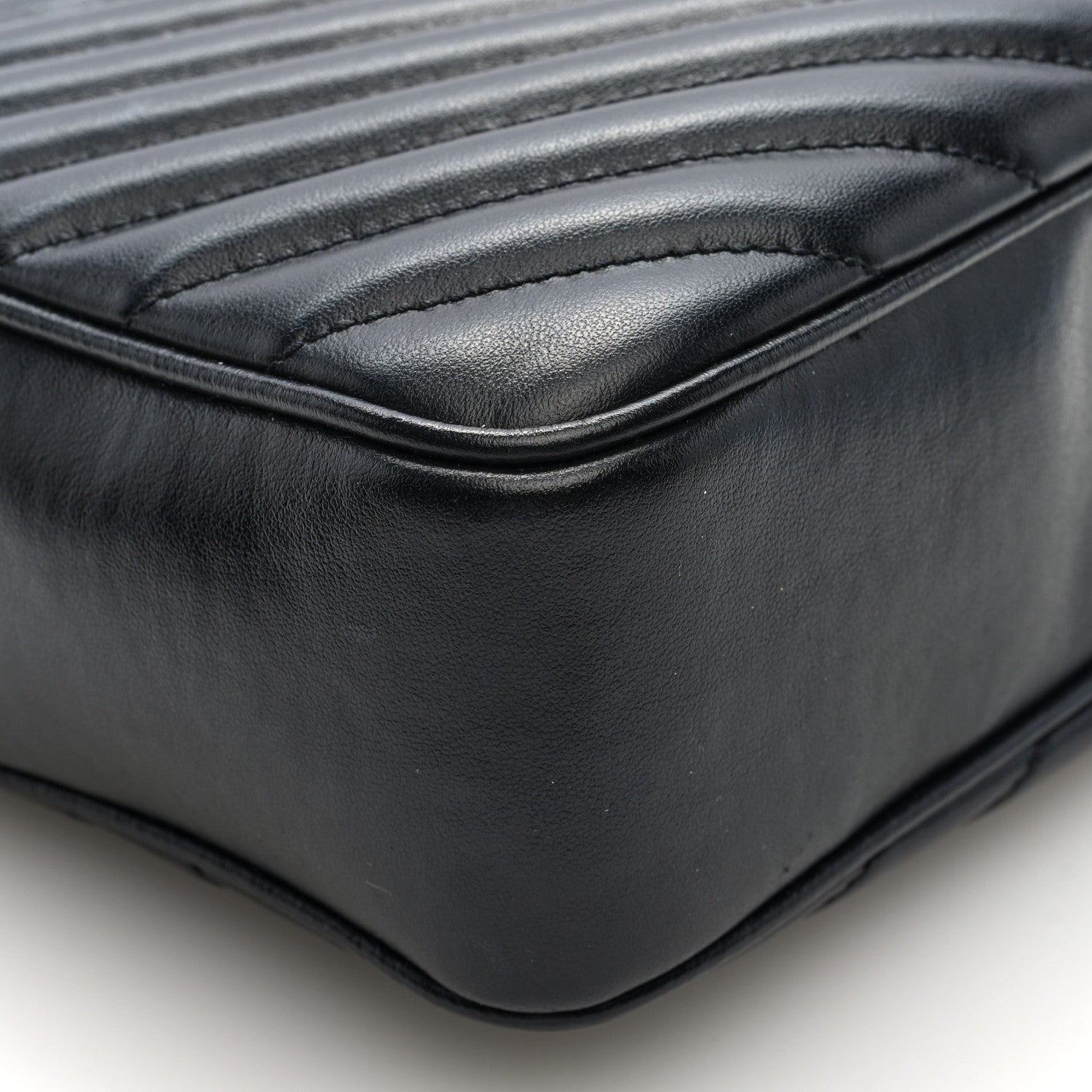 Saint Laurent Calfskin Matelasse Monogram Lou Camera Bag Black 8 of 9