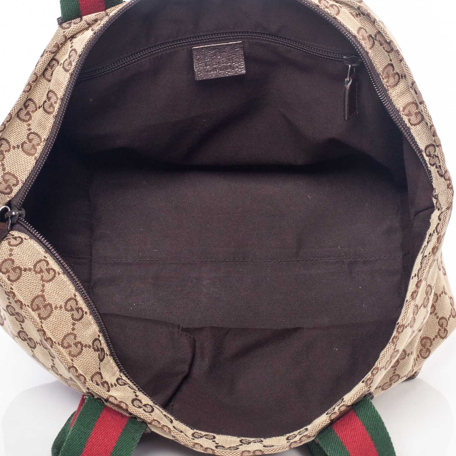 Gucci GG Monogram Medium Web Handle Bucket Tote 9 of 10