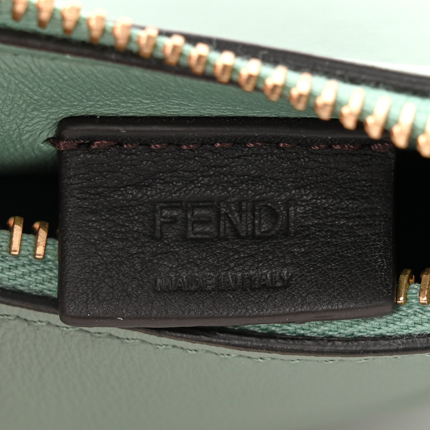 Fendi Vitello Grace New Matte Nano Fendigraphy Hobo Charm Menta 6 of 10