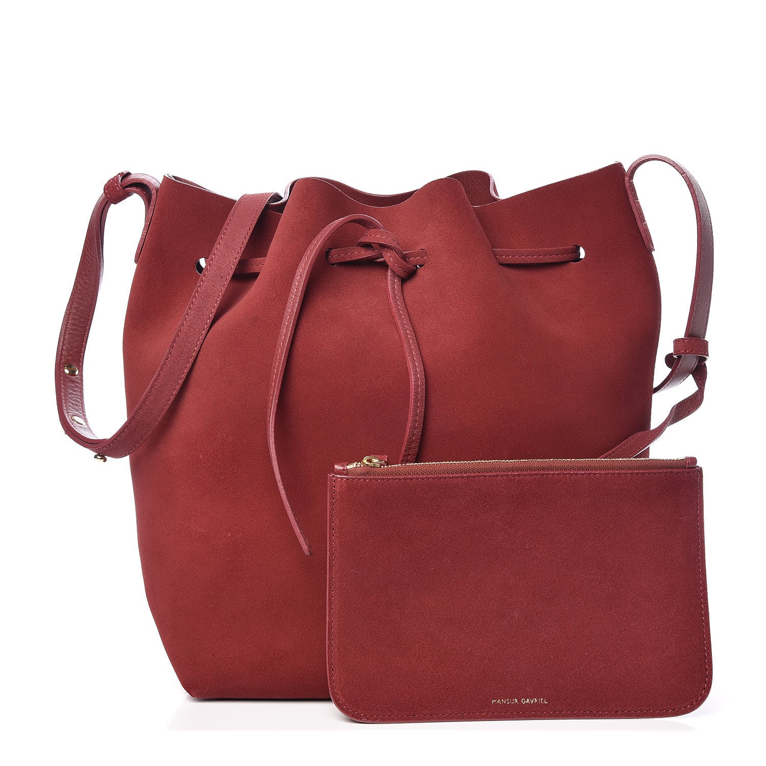 Mansur Gavriel Suede Bucket Bag Rococo 2 of 14