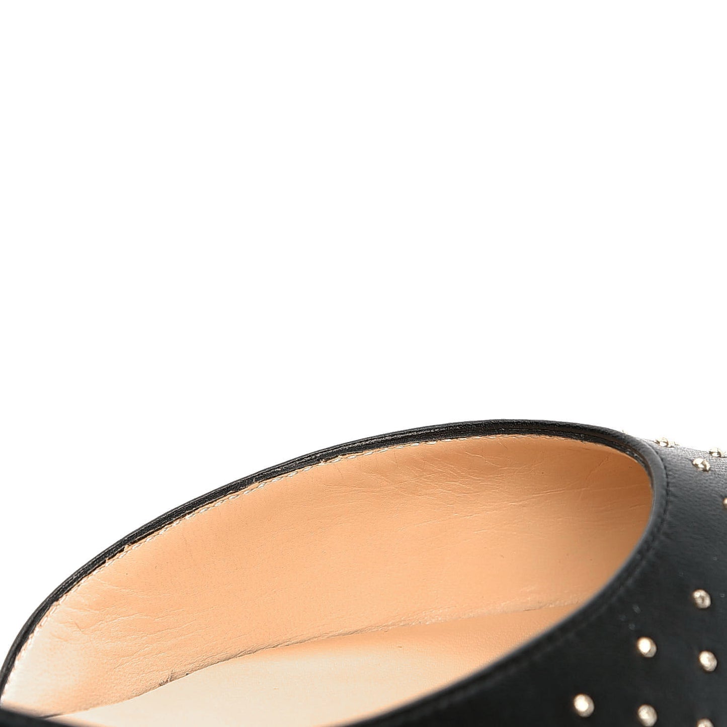 Calfskin Studded Iriza Flats 37 Black