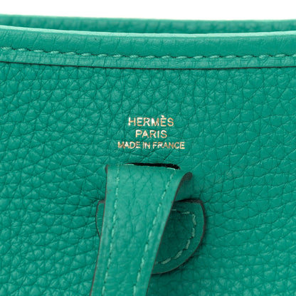 Hermes Taurillon Clemence Evelyne TPM Vert Verone 6 of 9