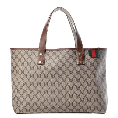 Gucci GG Plus Monogram Medium Signature Web Loop Tote Brown 1 of 17