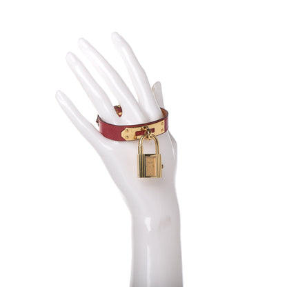 Hermes Stainless Steel Courchevel 20mm Kelly Cadena Quartz Watch Rouge 2 of 7