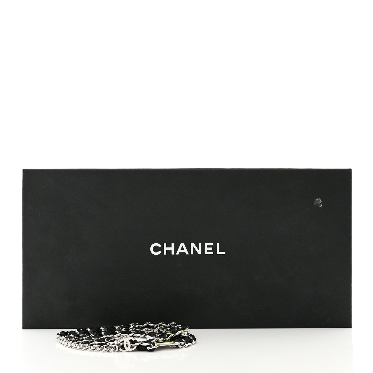 Chanel Lambskin Enamel CC Chain Belt Black Silver 4 of 4