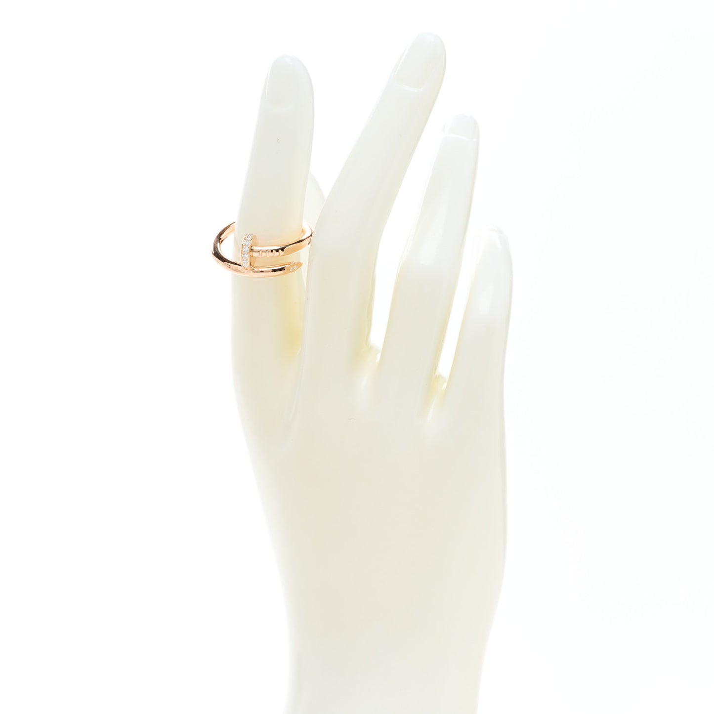18K Pink Gold Diamond Juste Un Clou Ring 55 7.25