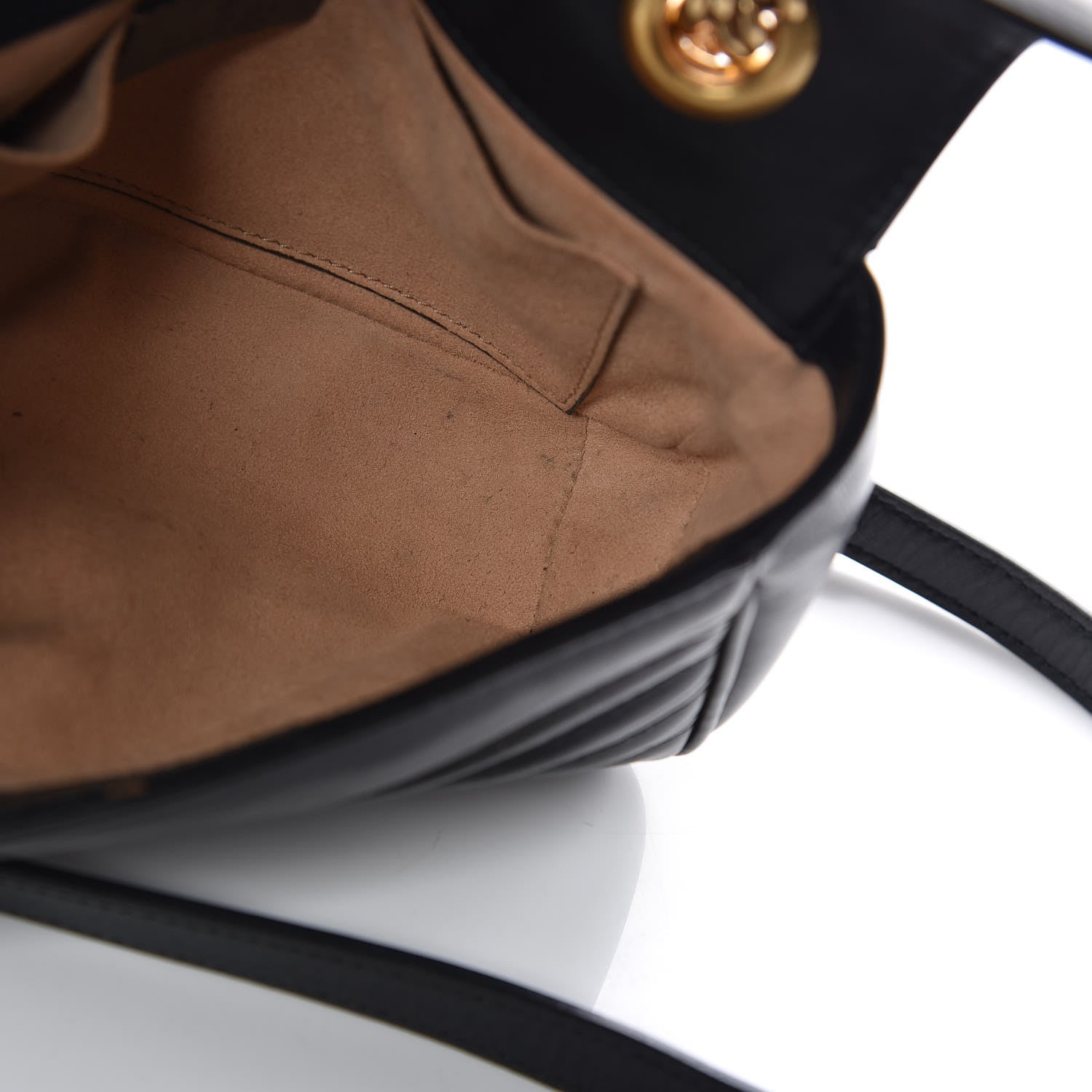 Gucci Calfskin Matelasse Mini GG Marmont Shoulder Bag Black 13 of 13