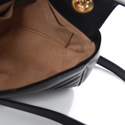 Gucci Calfskin Matelasse Mini GG Marmont Shoulder Bag Black 13 of 13