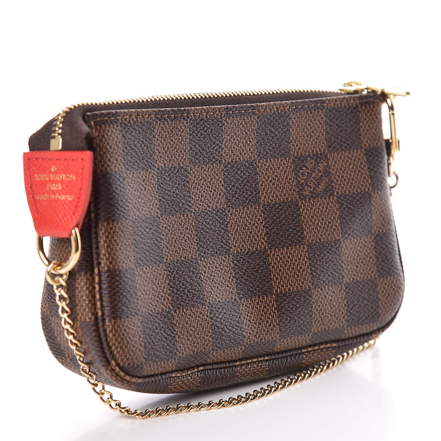Damier Ebene 2019 Christmas Animation Mini Pochette Accessories Red