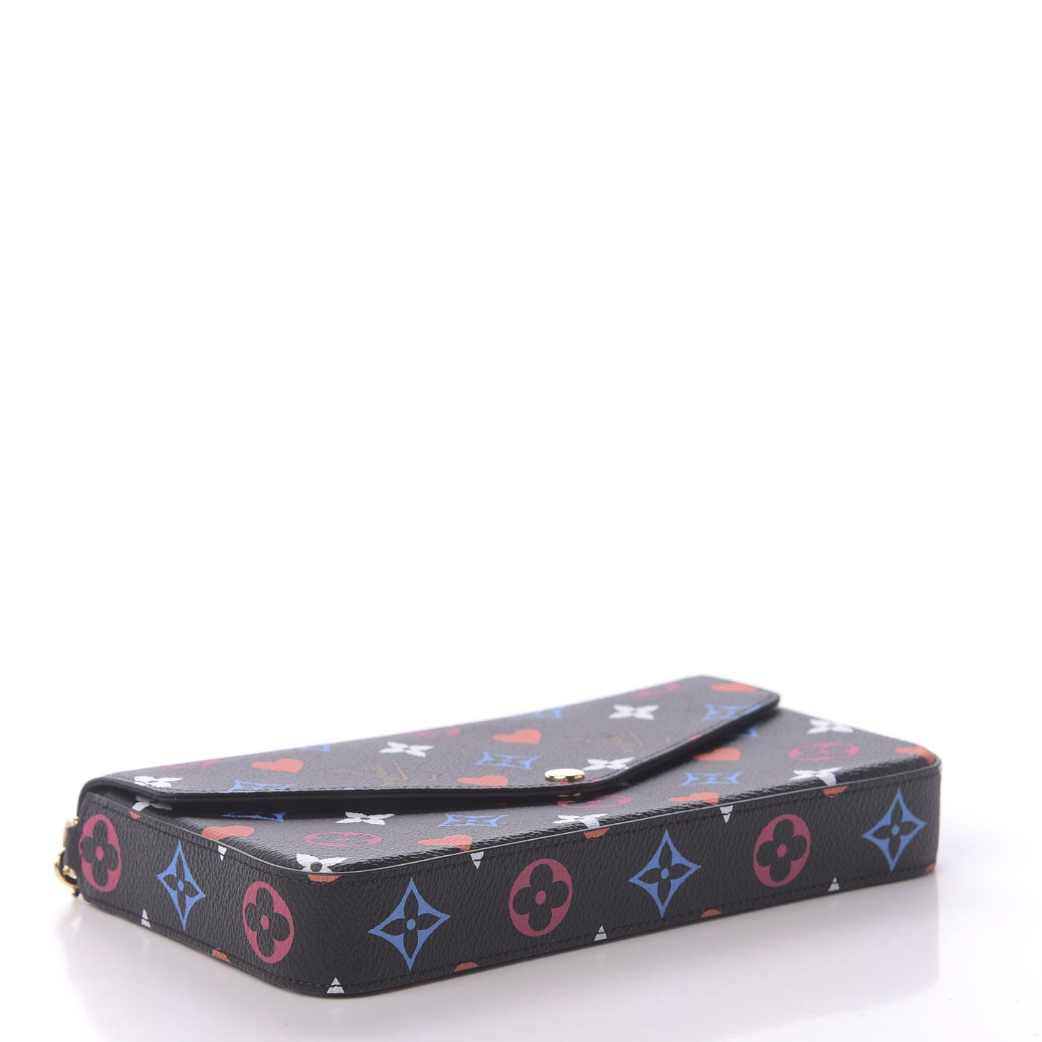 Louis Vuitton Game On Felicie Chain Wallet Black 4 of 10