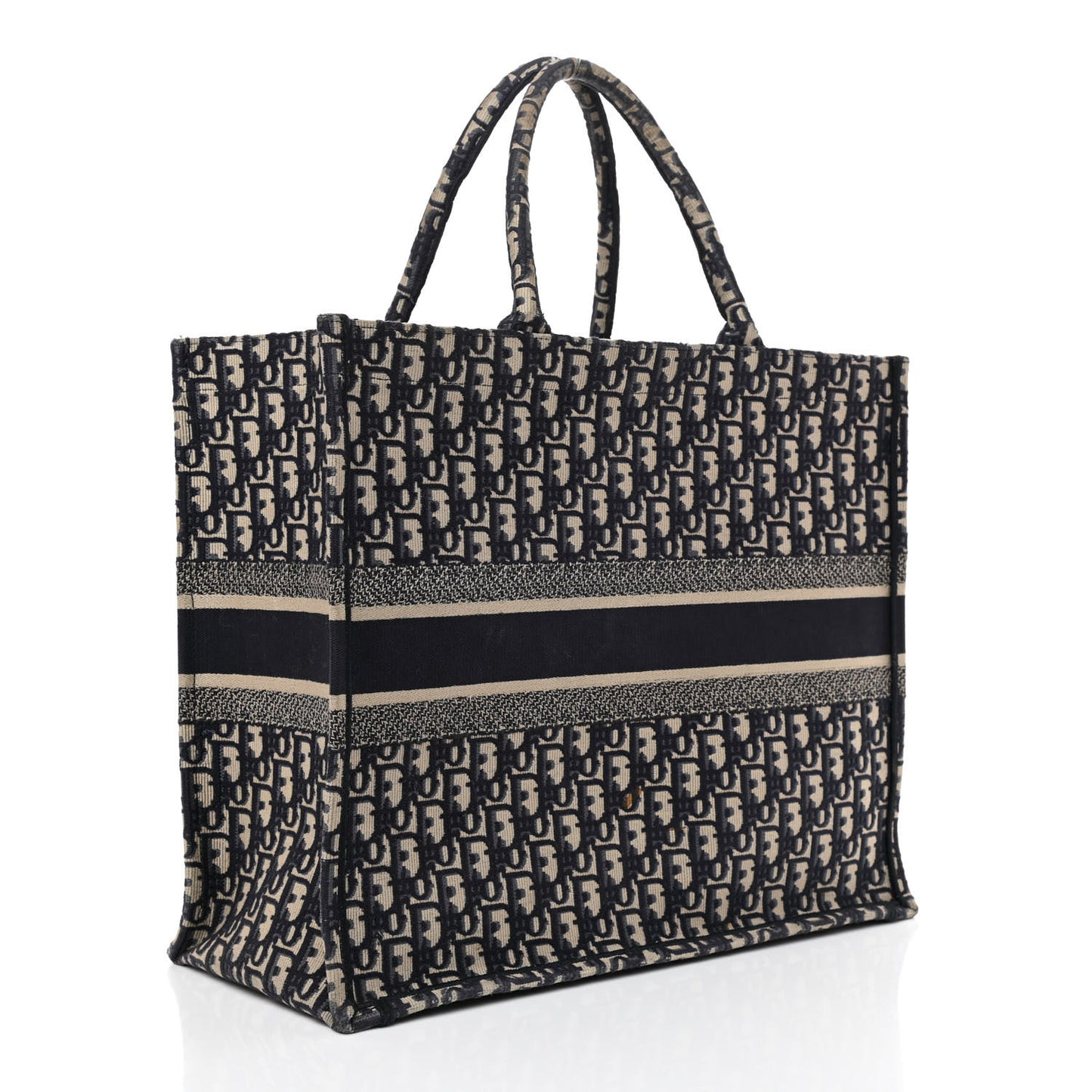 Oblique Book Tote Blue Multicolor
