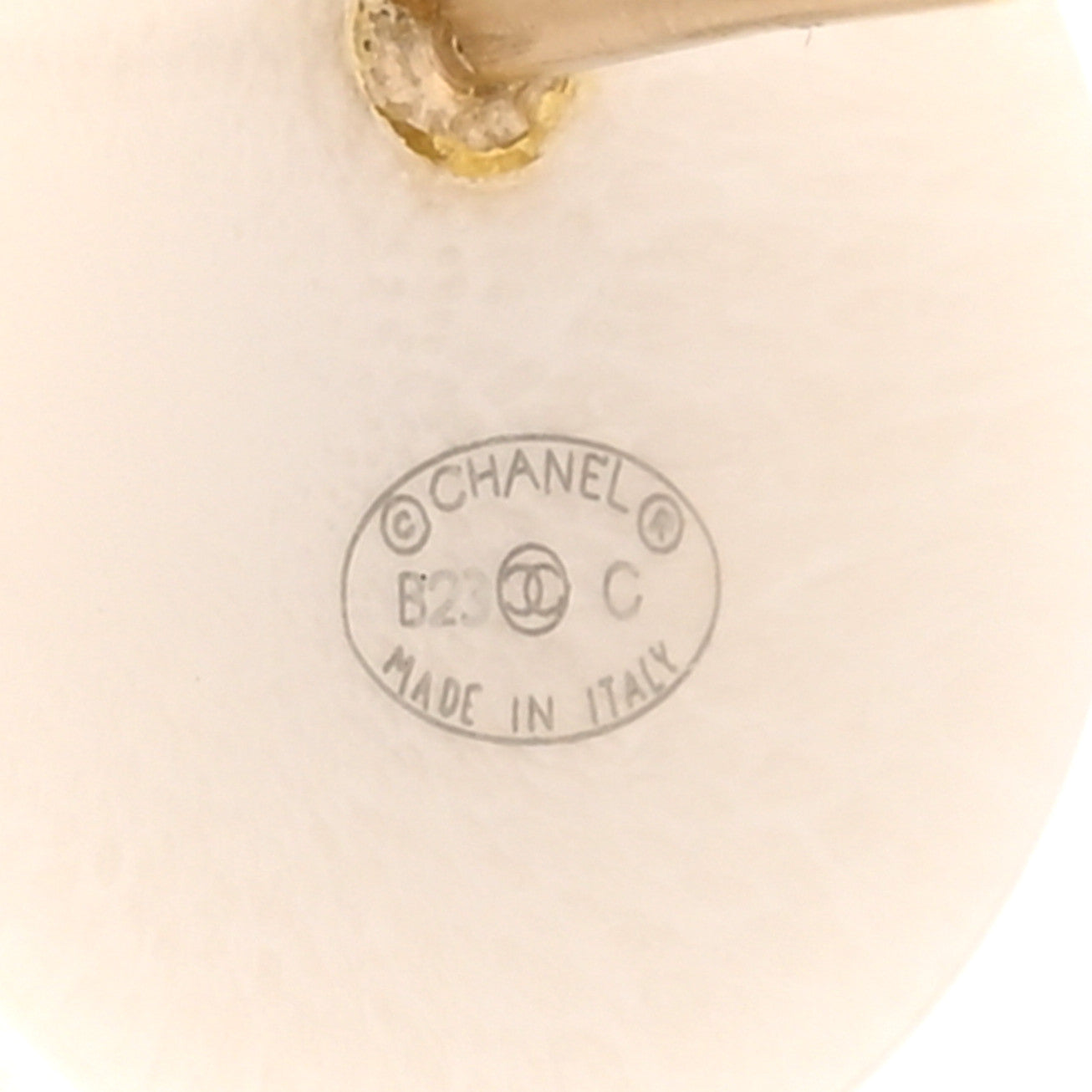 Chanel Resin CC Turnlock Earrings White Gold 4 of 5