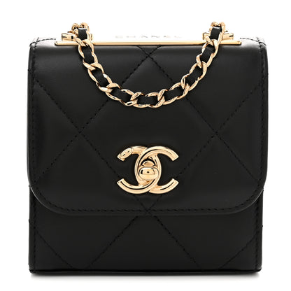 Chanel Lambskin Quilted Mini Trendy CC Chain Wallet Black 1 of 10