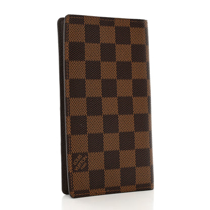 Louis Vuitton Damier Ebene Checkbook Cover Wallet 3 of 7