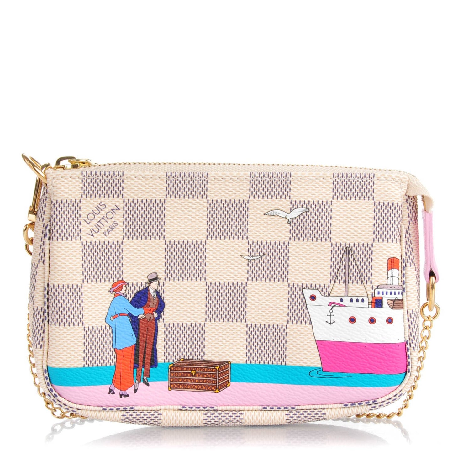 Damier Azur 2016 Christmas Animation Mini Pochette Accessories