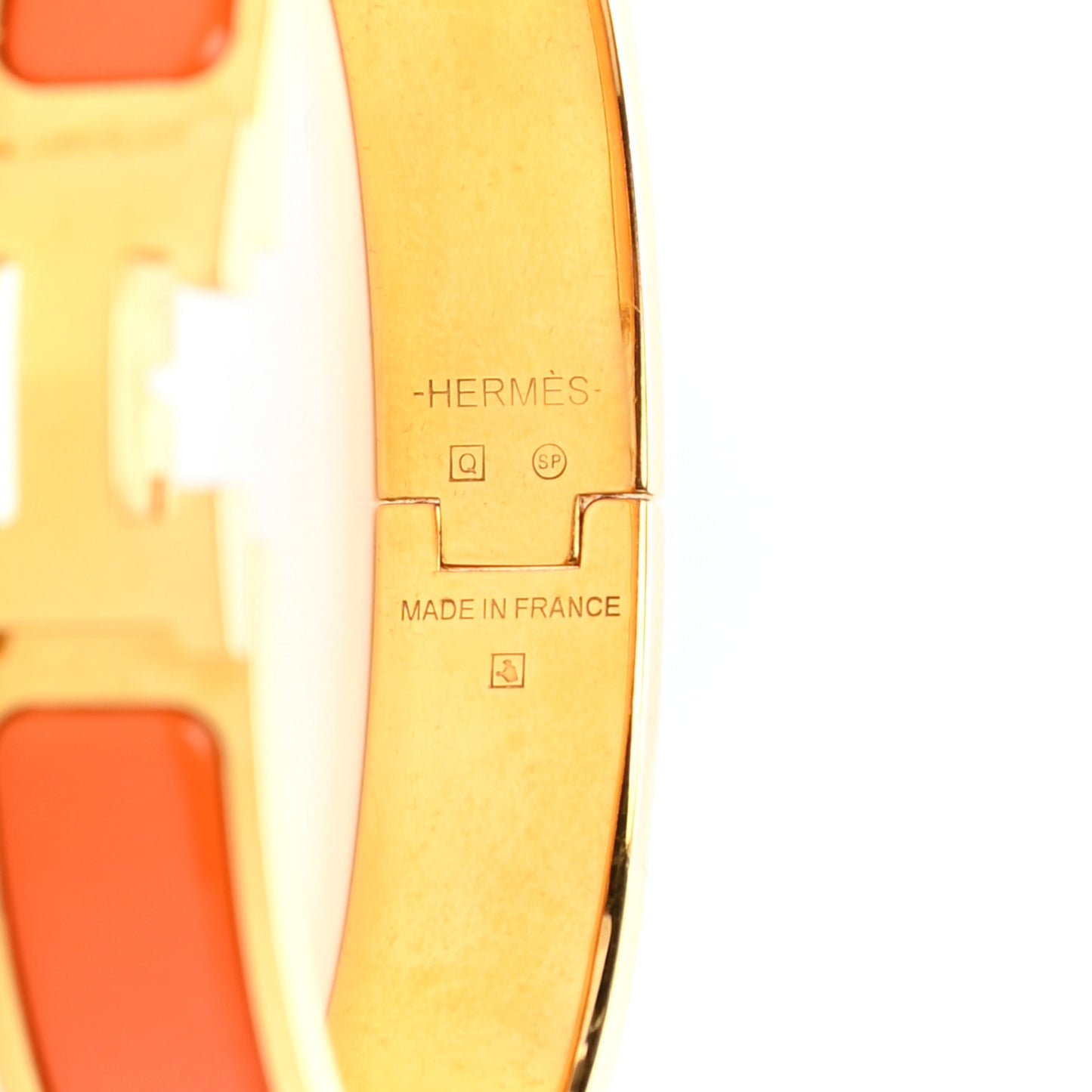 Enamel Narrow Clic Clac H Bracelet GM Orange