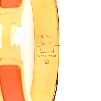Hermes Enamel Narrow Clic Clac H Bracelet GM Orange 4 of 6