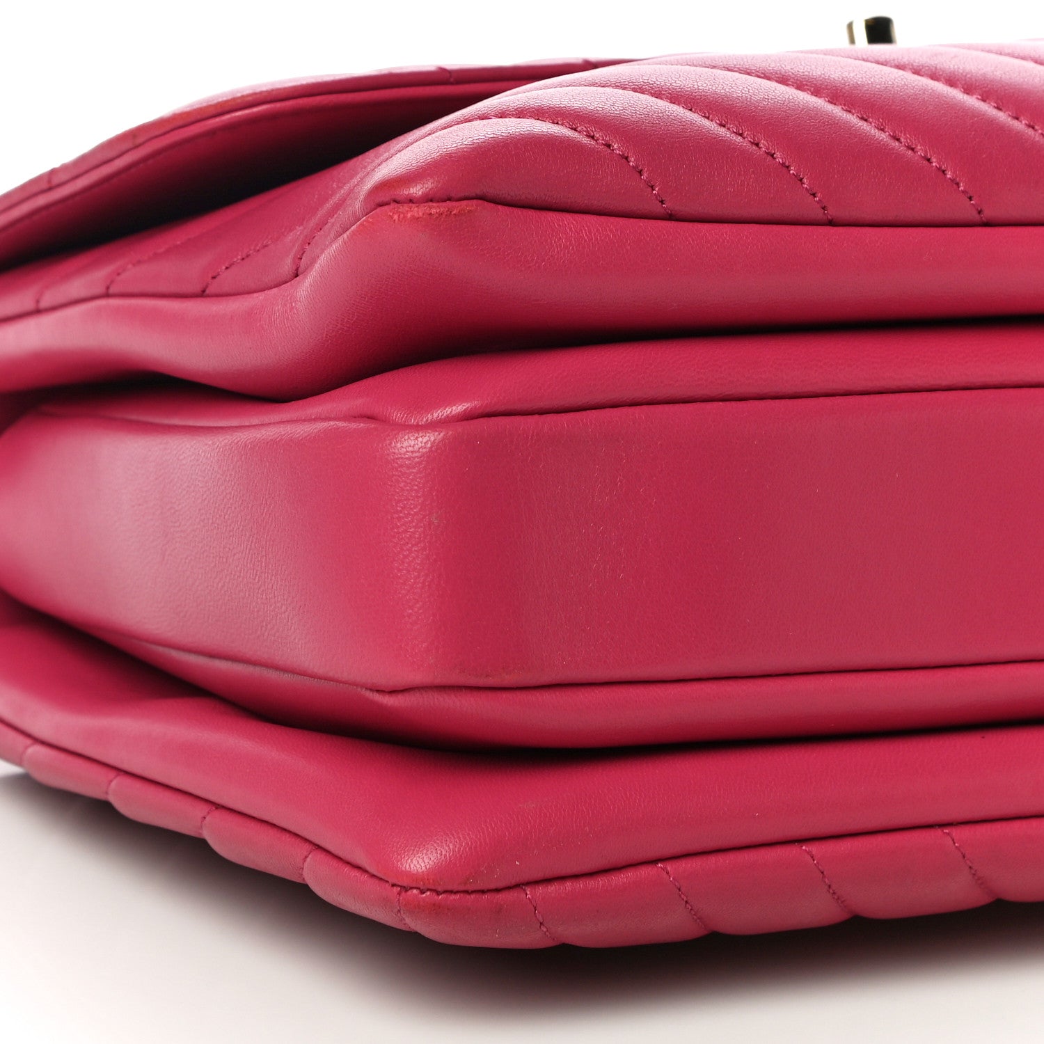 Chanel Lambskin Chevron Quilted Medium Trendy CC Dual Handle Flap Bag Dark Pink 7 of 10