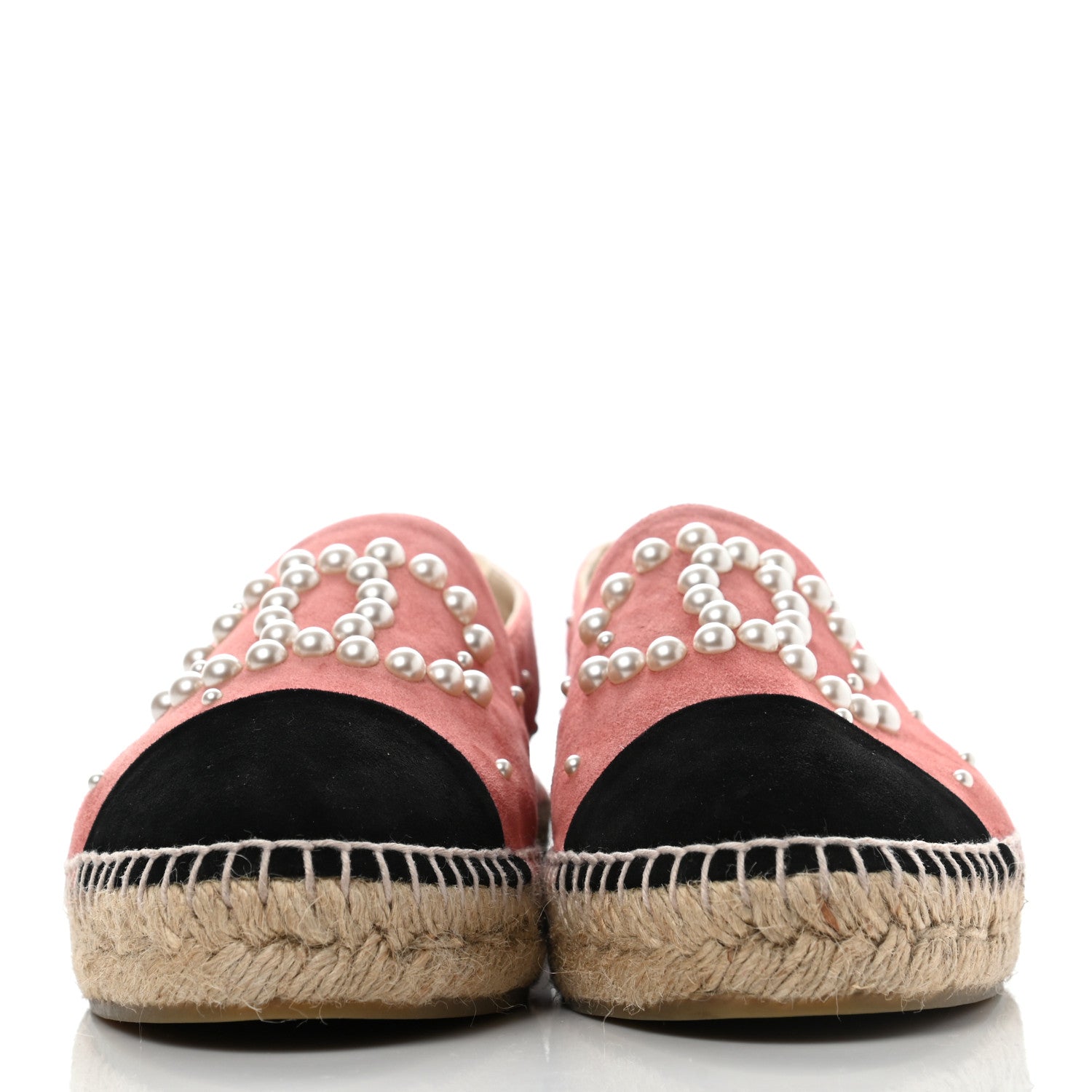 Chanel Suede Pearl CC Espadrilles 40 Pink 2 of 10