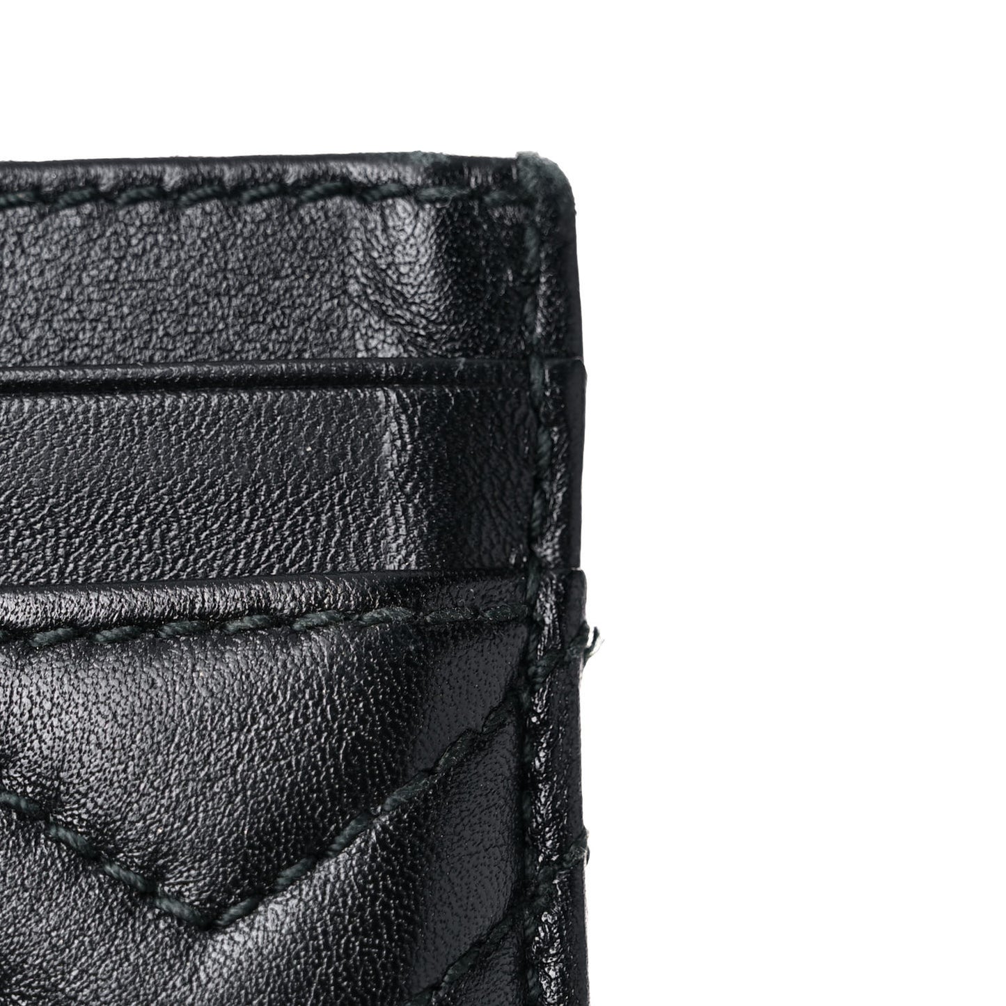 Calfskin Matelasse GG Marmont Card Holder Black