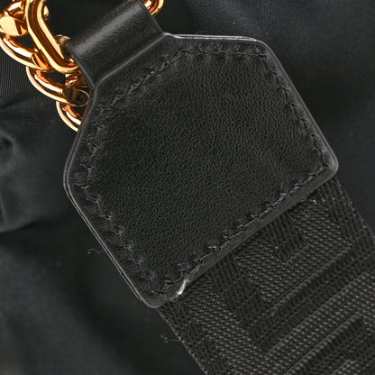 Versace Nylon Tribute Chain Crossbody Shoulder Bag Black 10 of 11