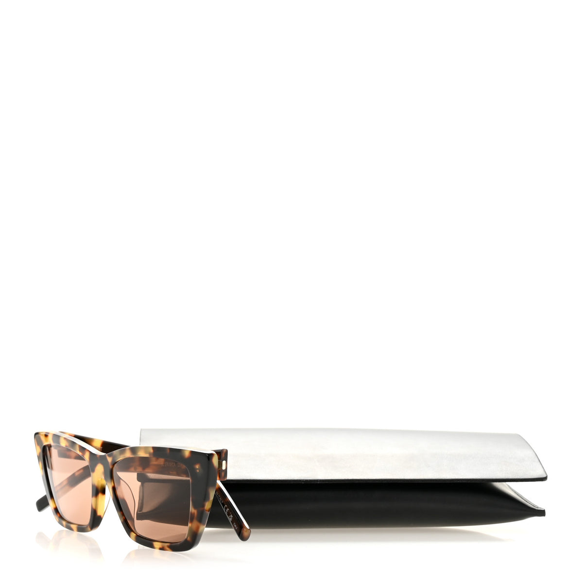 Acetate Mica Cat Eye Sunglasses SL 276 Spotted Havana Brown